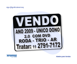Adesivo Vende-se Vinil Adesivo Branco. 20x30 CM    