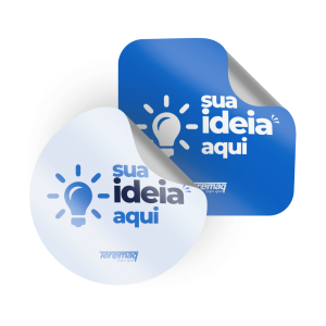 Adesivo Vinil à Prova d’Água Personalizado Vinil Adesivo - (resistente à água) 3x3 cm Impressão Frente Premium Corte Eletrônico (Só destacar e colar) Personalizado
