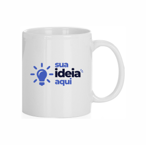 Caneca Personalizada Cerâmica 325 ml Branca  Estampa feita por Sublimação Tamanho da Estampa: 20x9