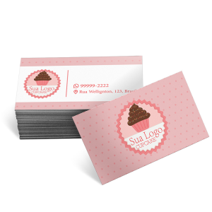 Cartão de Visita - Simples Personalizado. Papel 260g. 9x5 cm  Sem Acabamento. Corte Reto. 