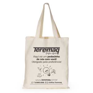 Ecobag Algodão Cru Personalizada Algodão Cru 32x38 CM   Estampa em DTF de alta durabilidade. 