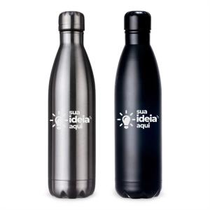 Garrafa Térmica Inox Personalizada Inox Térmica. 780 ml Altura: 30,3cm Largura: 7,9 cm   Gravação a Laser. Conservação líquidos quentes: ± 12 horas  Conservação líquidos gelados: ± 24 horas