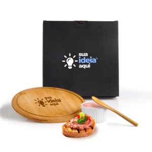Kit Tábua Petisco 3 Peças Personalizado. Tábua em Bambu. Tábua 20cm    